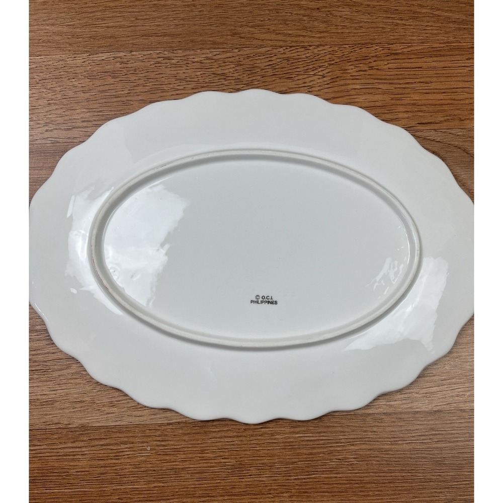 Vintage 1993 Fitz and Floyd Omnibus OCI 12" Homestead Platter NEW in Box - Picture 7 of 10